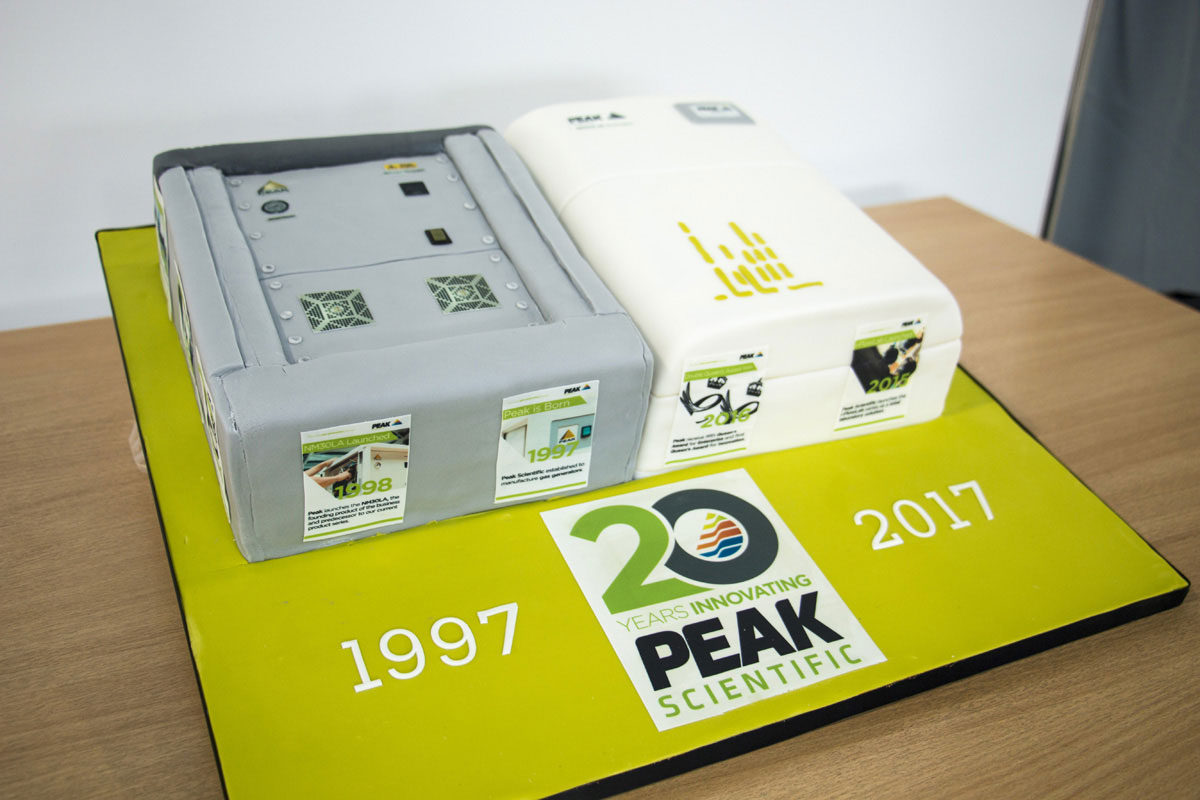 Peak Scientific 20th Anniversary Cake