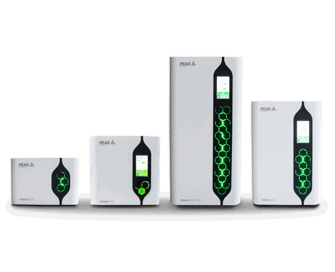 Intura family of nitrogen, hydrogen and zero air gas generators
