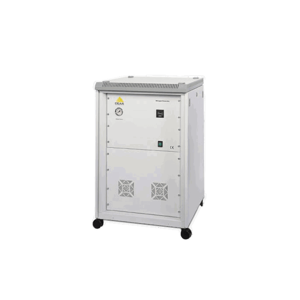 NM30LA nitrogen generator (a white box on black castors)