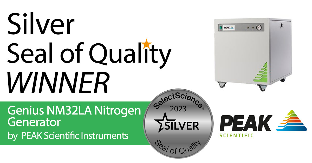 PEAK's NM32LA Nitrogen gas generator wins Silver Seal of Quality award