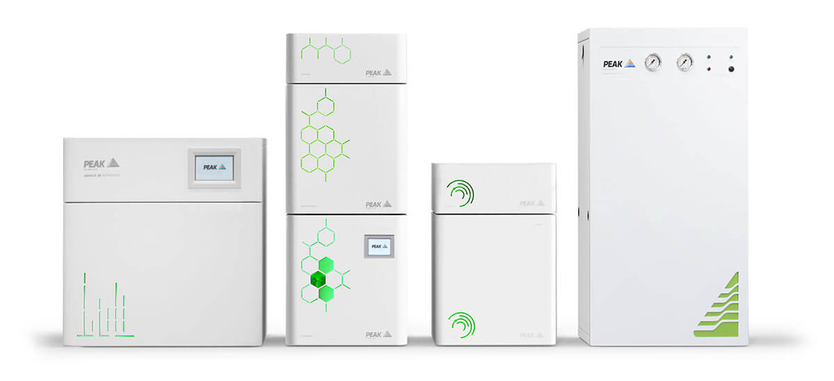 PEAK Scientific's range of nitrogen gas generators and hydrogen gas generators