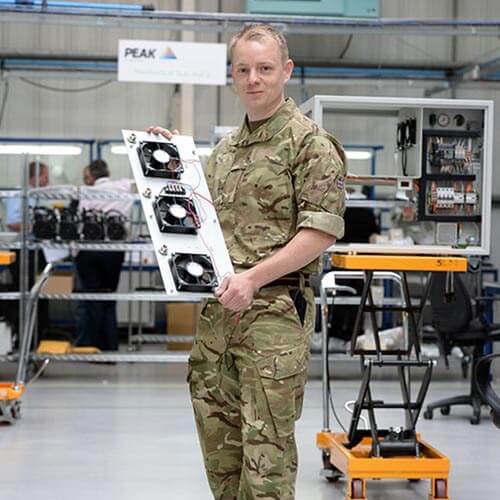 PEAK engineer in military uniform
